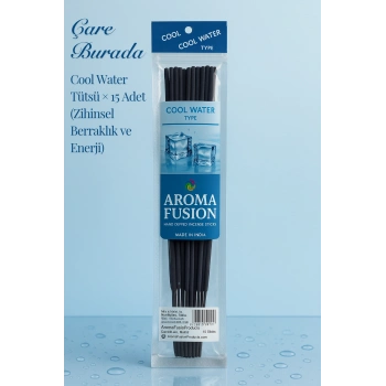Aroma Fusion Cool Water Tütsü - Premium Tütsü × 15 Adet (Zihinsel Berraklık ve Enerji)