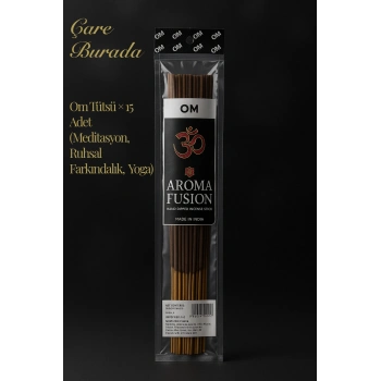 Aroma Fusion Om Tütsü - Premium Tütsü × 15 Adet (Meditasyon, Yoga, Zihinsel Arınma)