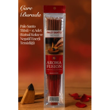 Aroma Fusion Palo Santo Tütsü - Premium Tütsü × 15 Adet (Kutsal Koku ve Negatif Enerji Temizliği)