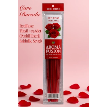 Aroma Fusion Red Rose Tütsü - Premium Tütsü × 15 Adet (Sevgi, Pozitif Enerji, Huzur)