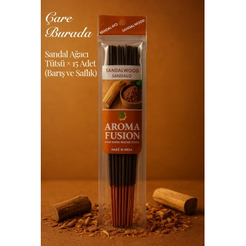 Aroma Fusion Sandal Ağacı Tütsü - Premium Tütsü × 15 Adet (Huzur ve Ortam Temizliği)