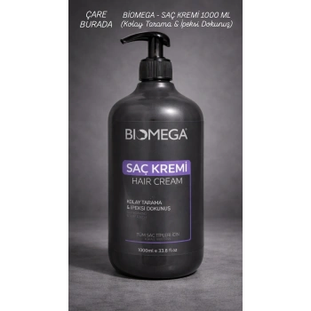 Biomega - Saç Kremi 1000 Ml (Kolay Tarama & İpeksi Dokunuş)