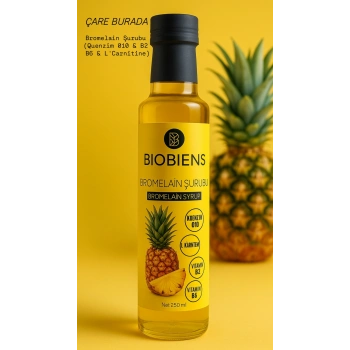 Bromelain Şurubu 350 Ml (Koenzim q10 & B2 & B6 & LCarnitine)