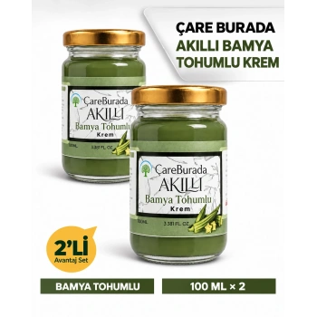 Çare Burada Akıllı Bamya Tohumlu Krem 100 ML x 2li Avantaj Seti