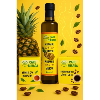 Çare Burada - DETOKS SETİ (Detoks Hindiba Kahvesi + Detoks Bitkisel Çay+ Ananaslı Detoks Sirkesi)