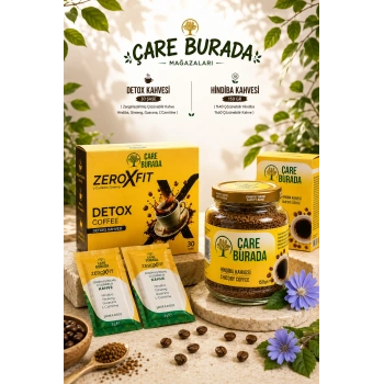 ÇareBurada - Fit & Detoks Seti (Hindiba Kahvesi 150 Gr & Detoks Kahve 30 Şase)
