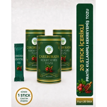 ÇareBurada 3 Adet Kekreyemiş Tozu 8g x 20 Stick