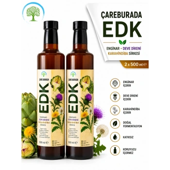 ÇareBurada EDK Sirke 500 ml 2 ADET | Enginar, Devedikeni, Karahindiba