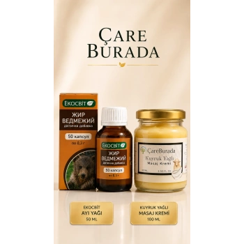 ÇareBurada Ekocbit Ayı Yağı 50 ml & ÇareBurada Kuyruk Yağlı Masaj Kremi 100 ml