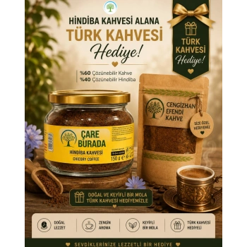 ÇareBurada Hindiba Kahvesi 150 g - Yumuşak İçim & Dengeli Aroma + TÜRK KAHVESİ HEDİYE