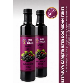 ÇareBurada Karadut Özü 2 Adet 500 ml | Yoğun Karadut Lezzeti