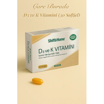 D3 + K2 Vitamini Softjel 1340 mg (30 Adet)