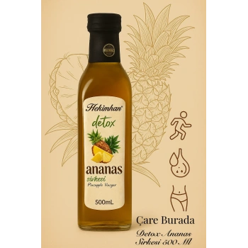 Detox Ananas Sirkesi 500 Ml (Koruyucu İçermez & Katkısız)