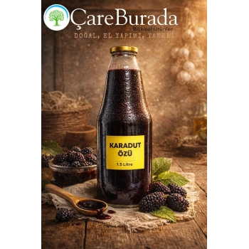 Doğal Taneli Karadut Özü 1.5 Litre ( El yapımı )
