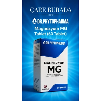 Dr. Phytopharma - Magnezyum Tablet 1650 mg × 60 Tablet (Magnezyum Bisglisinat, Magnezyum Taurat, Magnezyum Malat)