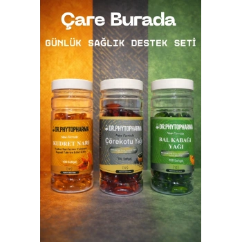 Dr. Phytopharma - Günlük Sağlık Destek Seti (Kudret Narı & Çörekotu & Bal Kabağı Softjel)