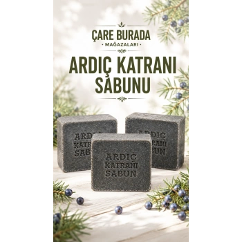 El Yapımı & Doğal Ardıç Katranı Sabunu (3 ADET)