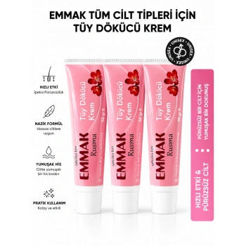 Emmak Rusma - Tüy Dökücü Krem 50 gr 3 Adet