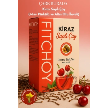 Fitchoy - Kiraz Saplı Çay 90 Gr × 45 Adet (Altın Otu & Mısır Püskülü İlaveli)