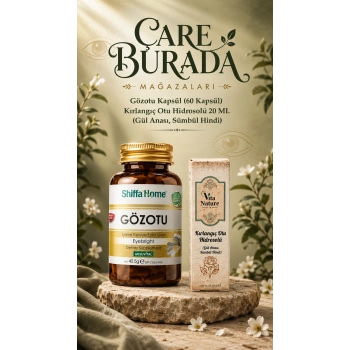 Göz Bakım Seti (Gözotu Kapsülü 60 Kapsül & Kırlangıç Otu Hidrosolü 20 Ml)