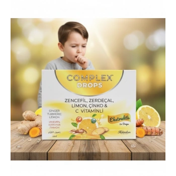 Hekimhan Zencefilli Limonlu C Vitaminli Bitkisel Boğaz Pastili Drops