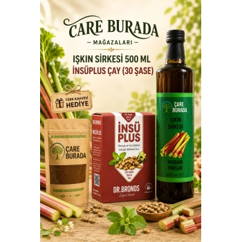 İNSÜ Direnci Seti {İnsüplus Çay (30 Şase) & Işgın Sirkesi 500 Ml} (Türk Kahvesi Hediye)