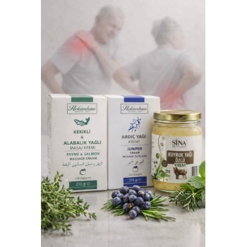 Kekikli & Alabalık Yağlı Masaj Kremi, Ardıç Yağı Kremi, Kuyruk Yağı Özlü Krem