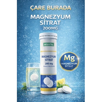 Magnezyum Sitrat 200 Mg Efervesan Tablet (20 Tablet)