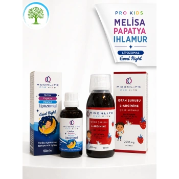 MooLife Pro Kids Good Night 50 ml  & MoonLife L-Arginine Çilek Aromalı İştah Şurubu 150 ml
