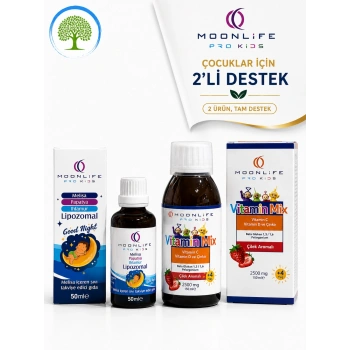 MooLife Pro Kids Good Night 50 ml  & MoonLife Pro Kids Vitamin Mix | Çocuklar için 2li Set