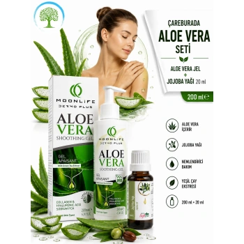 MoonLife AloeVera Jel 200 ml & Softem Jojoba Yağı 20 ml