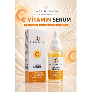 Moonlife - C Vitamini Serum (%5 C Vitamini & %5 Niacinamide & %2 Arbutin)