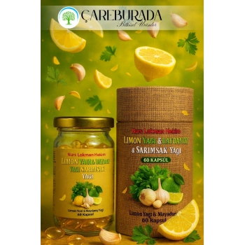 Nurs Lokman Hekim - Limon + Maydanoz + Sarımsak Yağı Kapsül (60 Kapsül)
