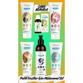 Patili Dost Seti (Balık Yağı, B Comlex Drop, Glukozamin & Multi & Anti Hair Loss & Kitten Paste)