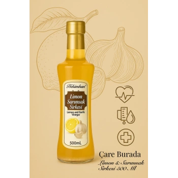 Sarımsaklı Limon Sirkesi 500 ml