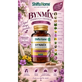 Shiffa Home - Bynmix Simisifuga Ekstreli Bitkisel Kapsül (60 Kapsül)