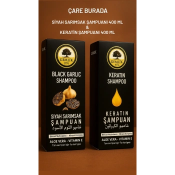 Siyah Sarımsak Şampuanı (400 Ml) + Keratin Şampuanı (400 Ml)