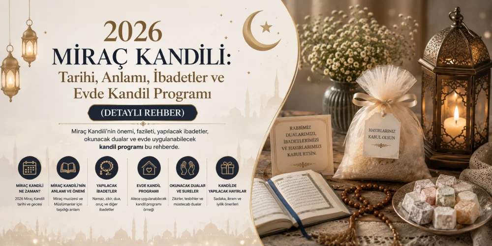2026 Miraç Kandili: Tarihi, Anlamı, İbadetler ve Evde Kandil Programı (Detaylı Rehber)