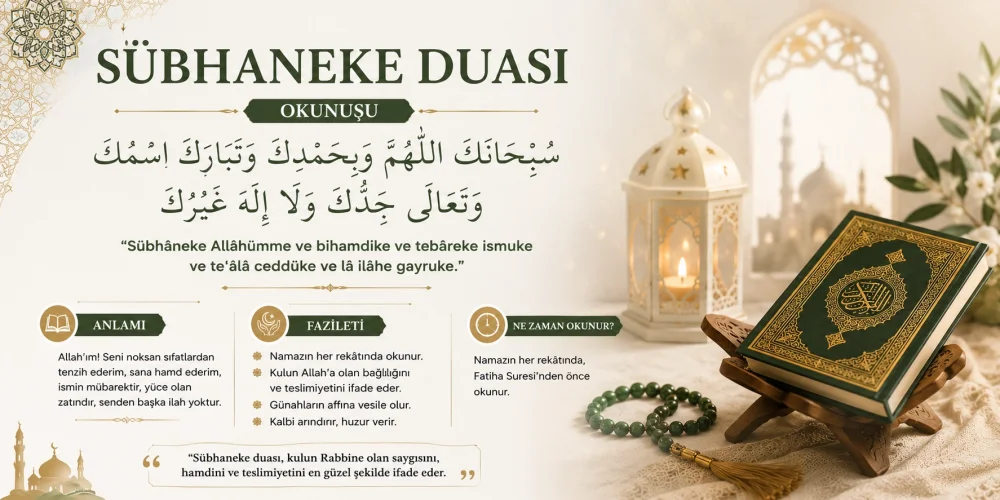 Sübhaneke Duası: Anlamı, Fazileti ve Okunuşu