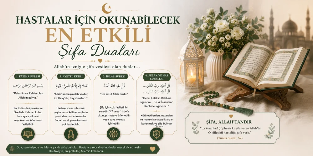 Hastalar İçin Okunabilecek En Etkili Şifa Duaları