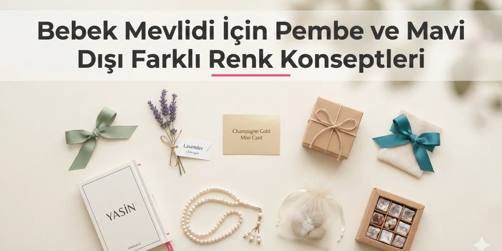 Bebek Mevlidi İçin Pembe ve Mavi Dışı Farklı Renk Konseptleri