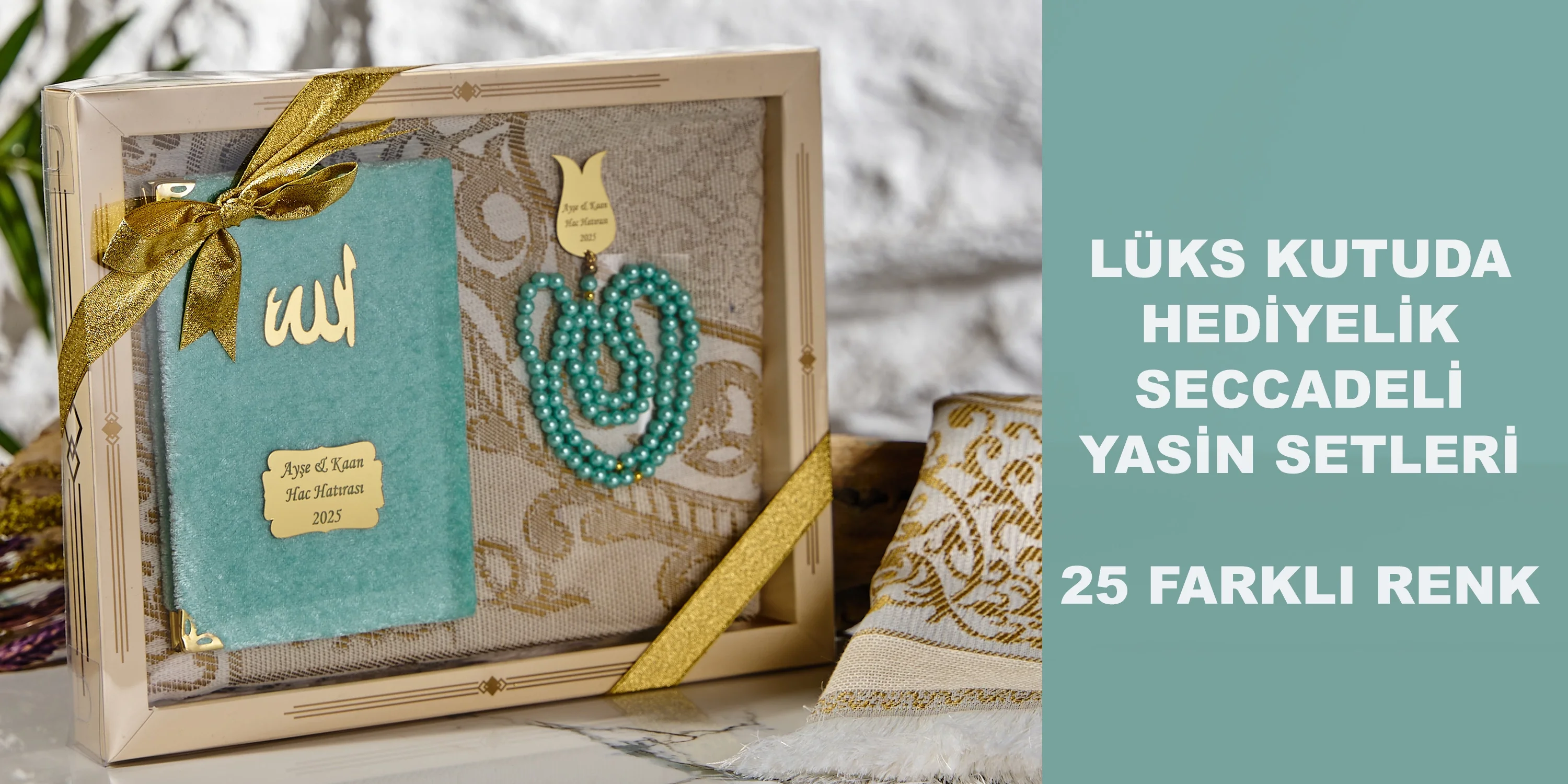 Lüks Kutuda Hediyelik Seccadeli Yasin Setleri