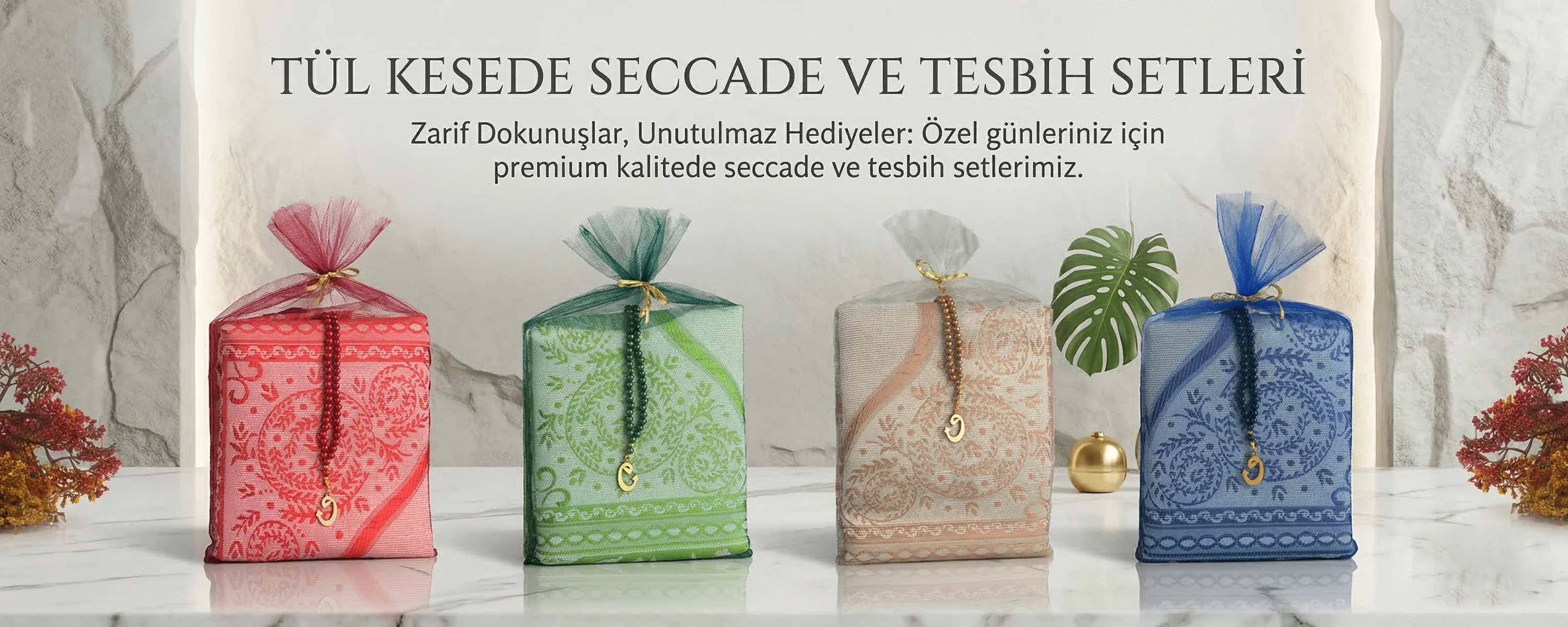 Tül Kesede Seccade ve Tesbih