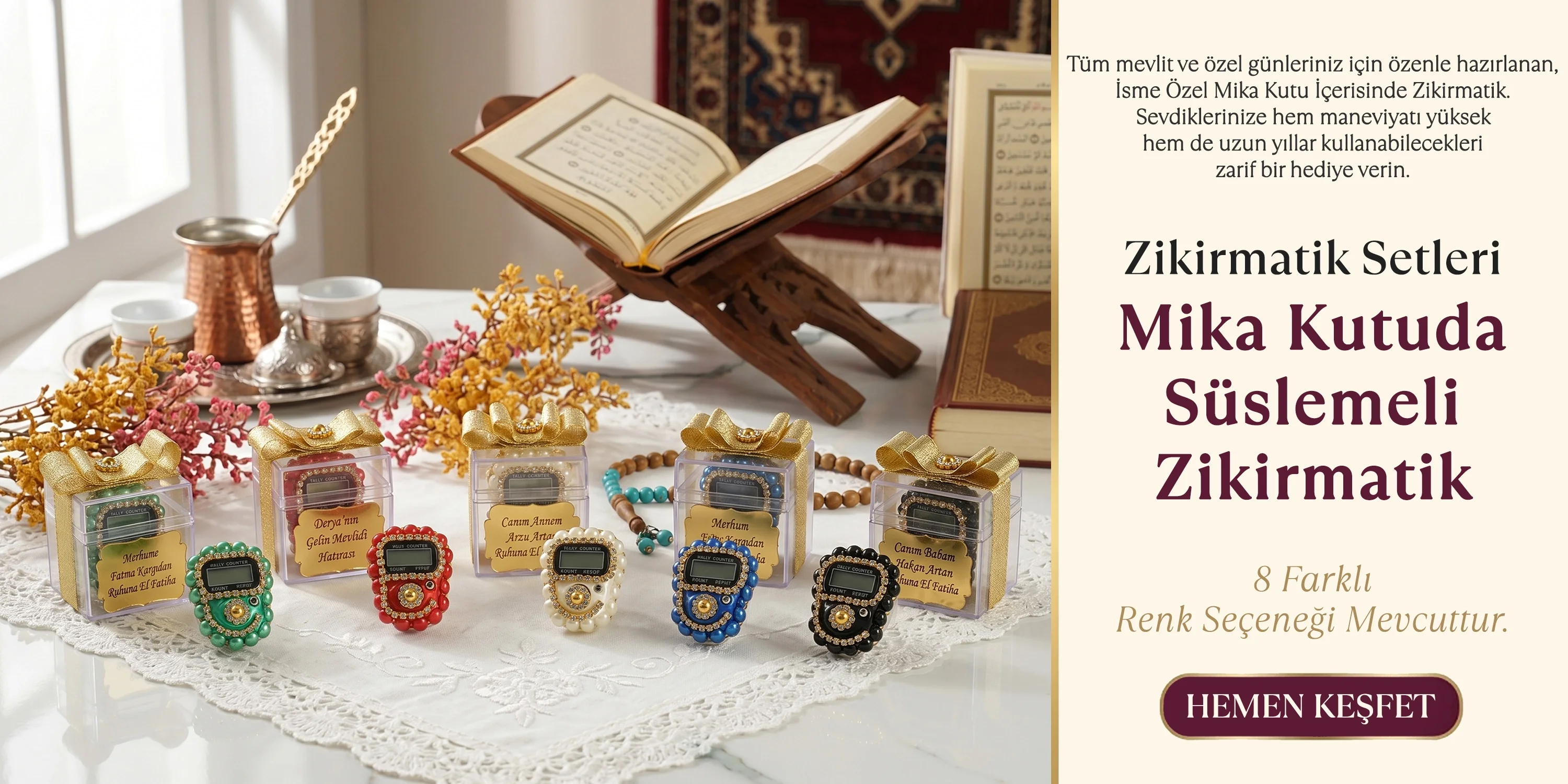 Mika Kutuda Hediyelik Zikirmatik Modelleri