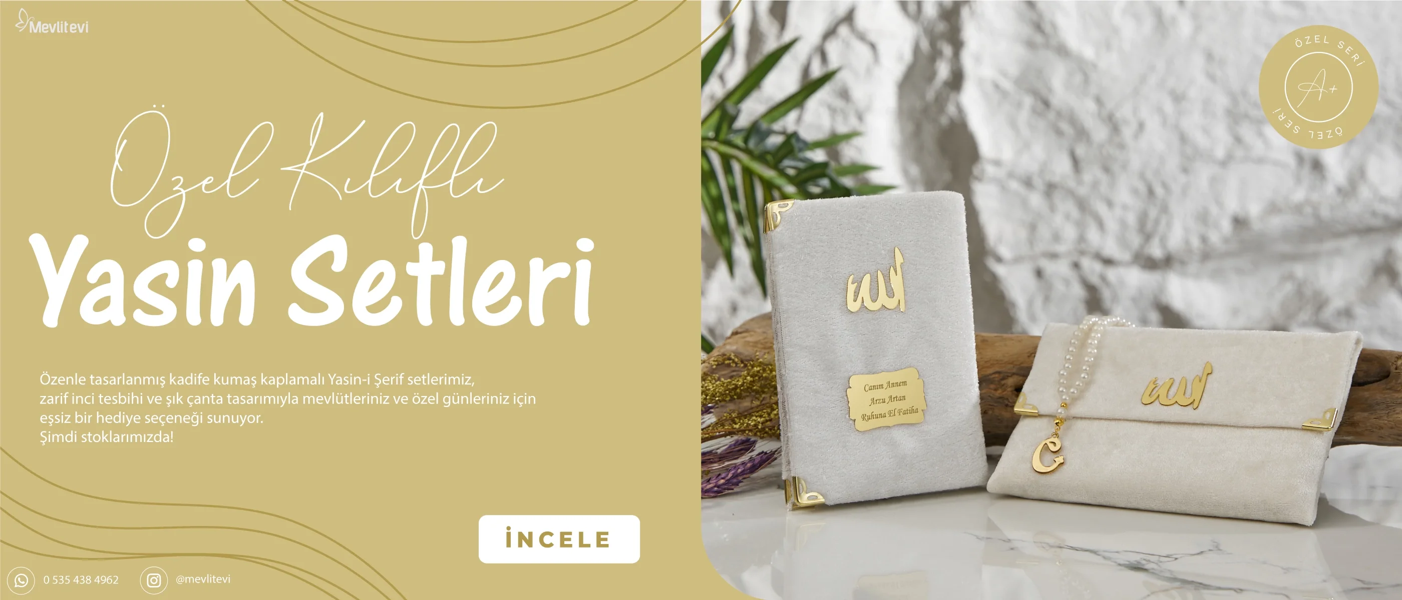 Çantalı Kadife Yasin Setleri Mevlit Evinde