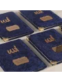 İsme Özel Lacivert Renkli Kadife Yasin Kitabı - Mevlüt Hediyelikleri