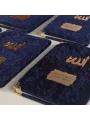 Tül Kese İçerisinde Lacivert Renkli Kadife Yasin Kitabı Seti - Mevlüt Hediyelikleri