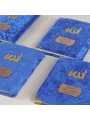 Tül Kese İçerisinde İnci Tesbihli Saks Mavisi Renkli Kadife Yasin Kitabı Seti - Mevlüt Hediyelikleri