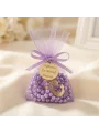İsme Özel Lila Renkli Tül Kese İçerisinde İnci Tesbih - Mevlüt Hediyelikleri