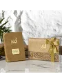 Asetat Kutuda Kadife Kumaş Kaplı Çanta İçerisinde İnci Tesbihli Gold Renkli Kadife Yasin Kitabı Seti - Mevlüt Hediyelikleri